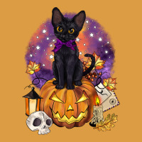 Halloween Black Cat Pumpkin Urban Heavy Tee | Teevron