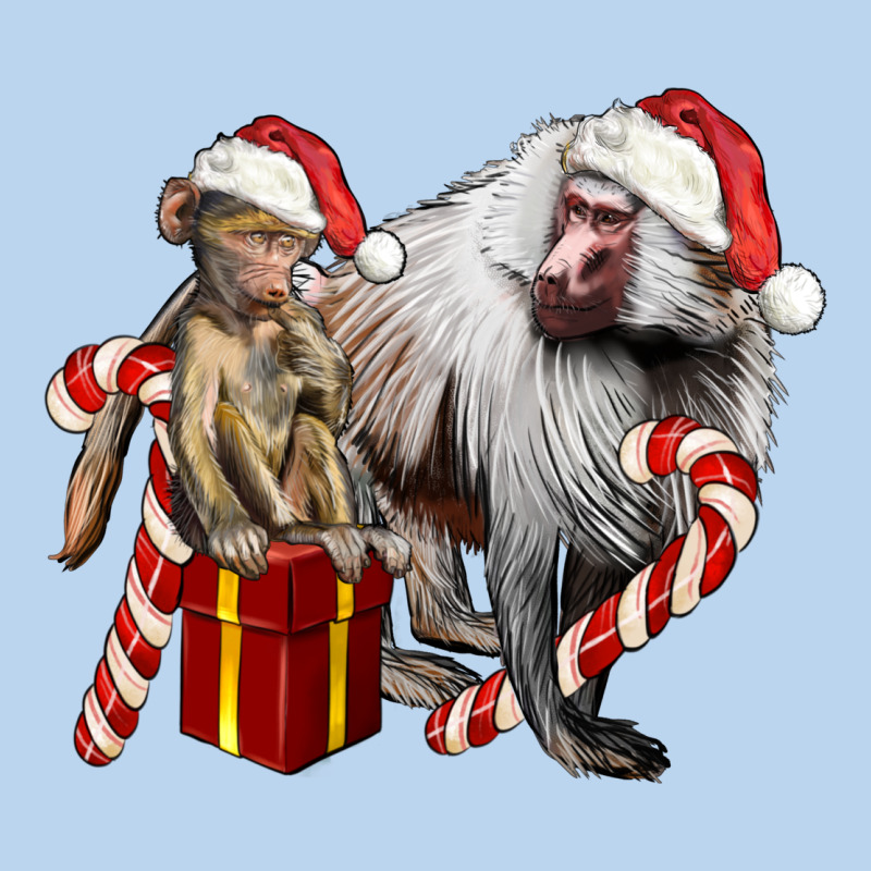 Christmas Baboon Baby And Mama Classic Tee by LillyAllenDesigns | Teevron