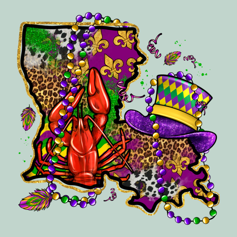 Mardi Gras Louisiana Map Zipper Hoodie by OliviaCreatesArt | Teevron