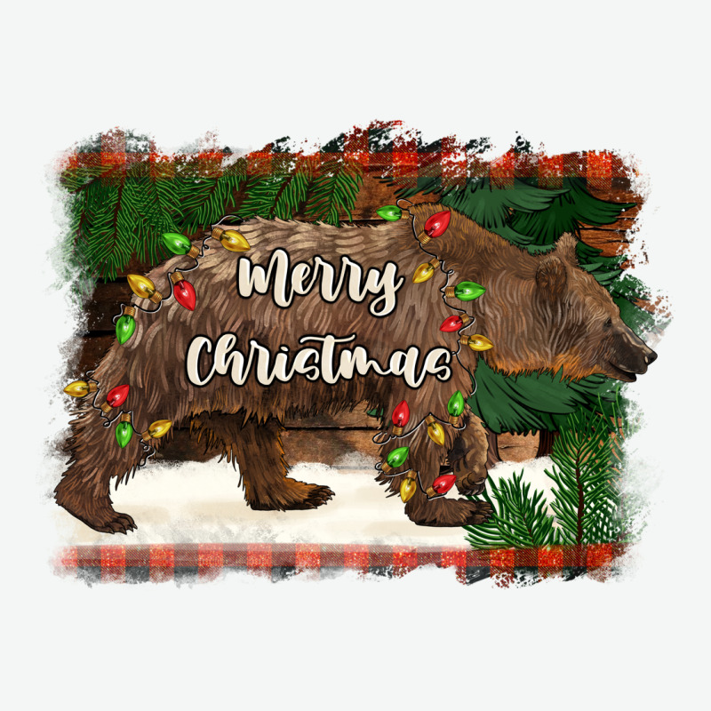 Merry Christmas Bear Urban Heavy Tee by BarkalooDesign | Teevron