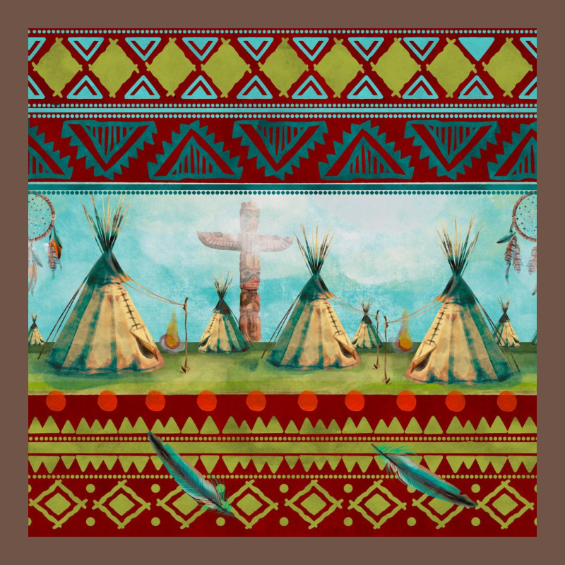 Teepe Tent Dreamcatcher Totem Pole Seamless Patter Premium Sweatshirt by FaDigitalArtStudio | Teevron