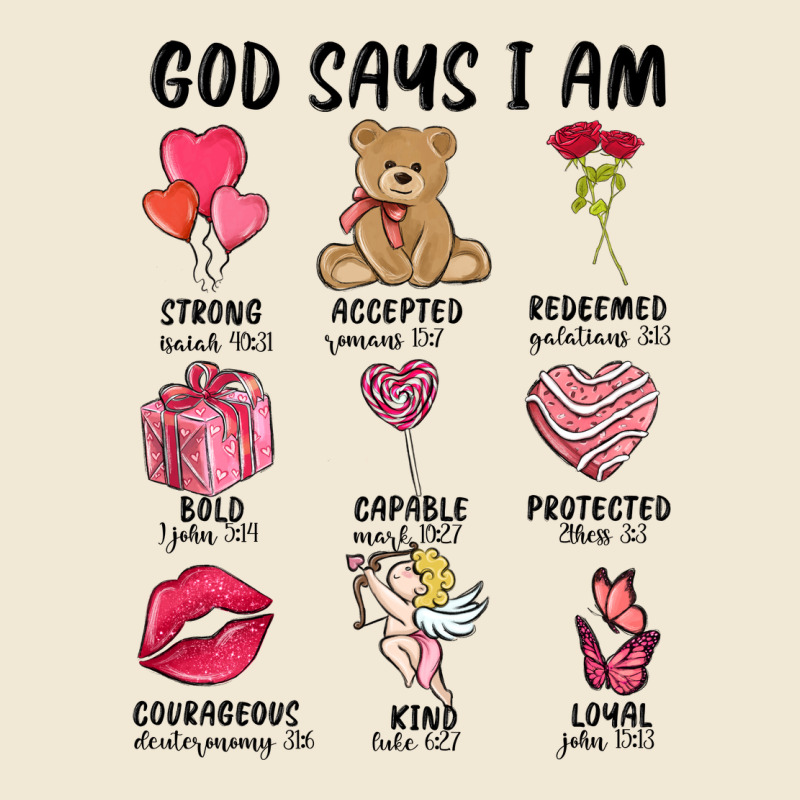 God Says I Am Valentine's Day Premium Tee by MaliasSmallBusiness | Teevron