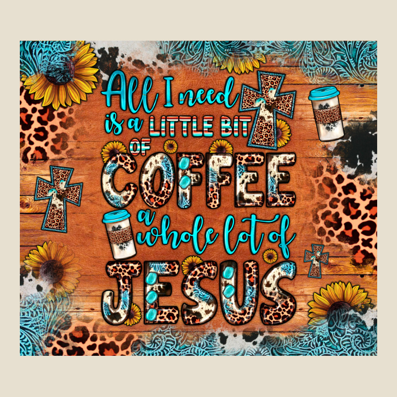 All I Need Is A Little Bit Of Coffee And O Whole Lot Of Jesus Urban Heavy Tee by JahusDesignShop | Teevron