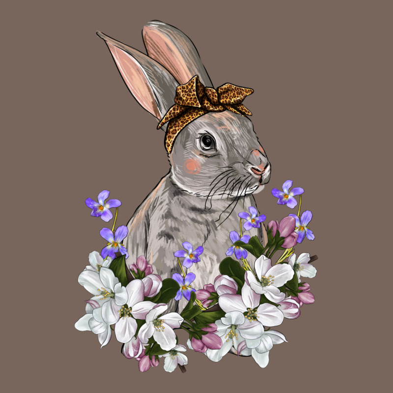Easter Day Flowers Bunny Premium Hoodie by OliviaCreatesArt | Teevron