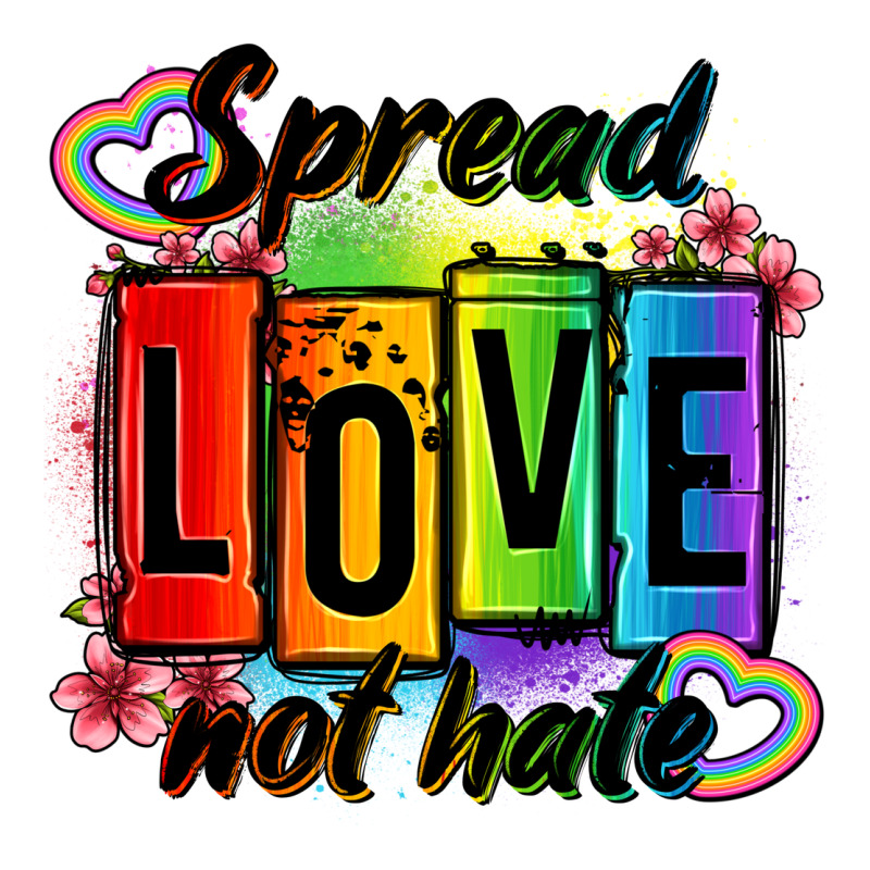Spread Love Not Hate Zipper Hoodie by OliviaCreatesArt | Teevron