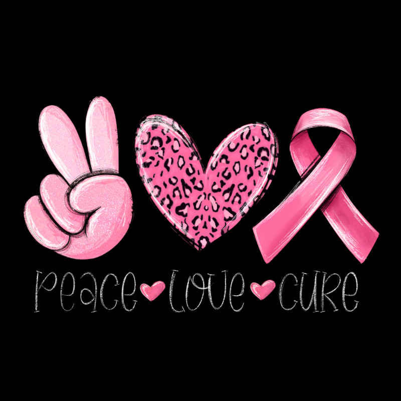 Peace Love Cure Breast Cancer Ladies Tee by MaliasSmallBusiness | Teevron