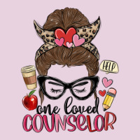 Messy Bun One Loved Counselor Ladies Tee | Teevron