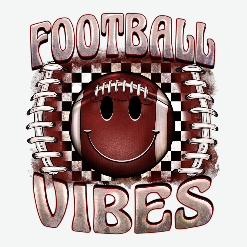 Football Vibes Smiley Face Urban Heavy Tee by BarkalooDesign | Teevron