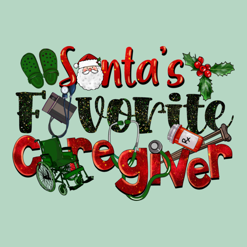 Santa's Favorite Caregiver Christmas Classic Tee by LillyAllenDesigns | Teevron