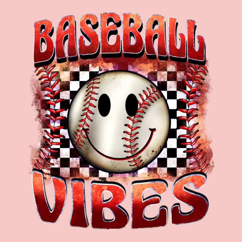 Baseball Vibes Smiley Face Urban Heavy Tee by BarkalooDesign | Teevron