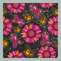 Breast Cancer Sunflower Seamless Pattern Heavyweight Hoodie | Teevron