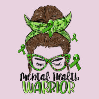 Messy Bun Mental Health Warrior Ladies Tee | Teevron