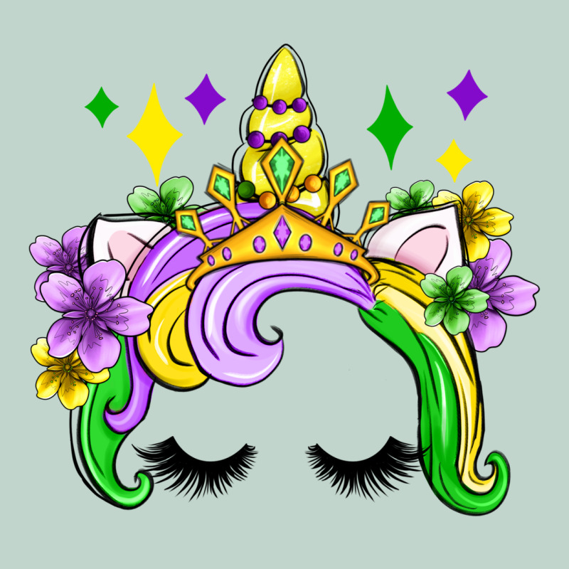 Unicorn Mardi Gras Olivia Zipper Hoodie by OliviaCreatesArt | Teevron