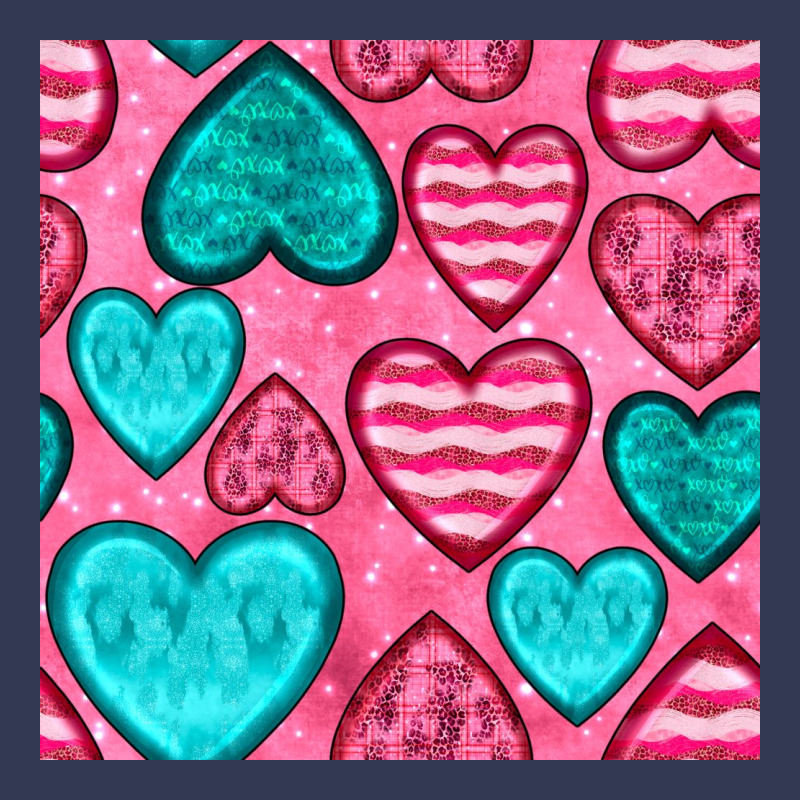 Valentines Day Hearts Seamless Pattern Heavyweight Hoodie by BundleAndBundleShop | Teevron