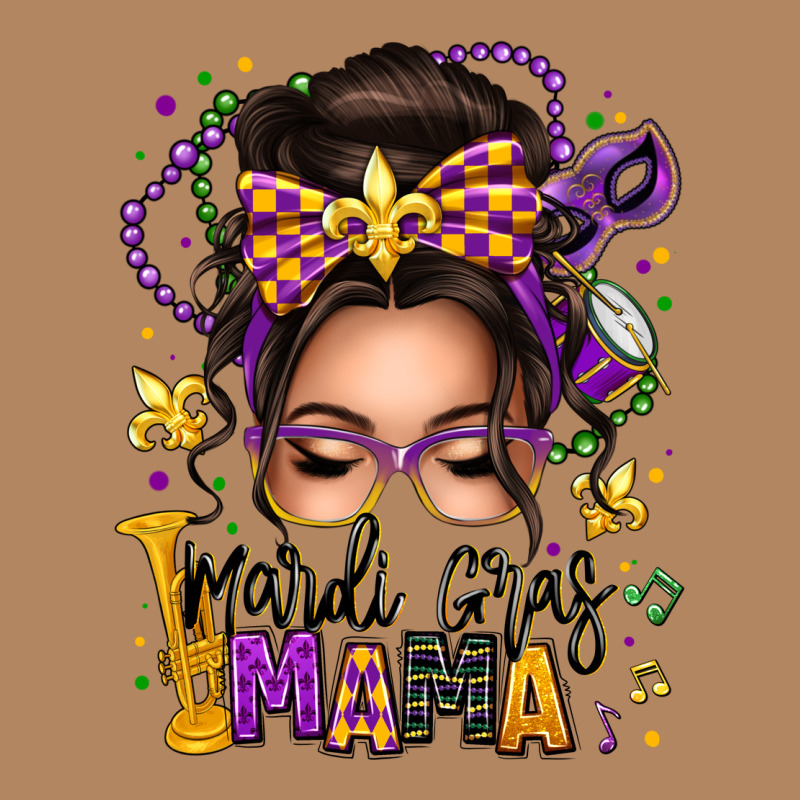 Mardi Gras Mama Messy Bun Long Sleeve Tee by texasbilliewilder | Teevron