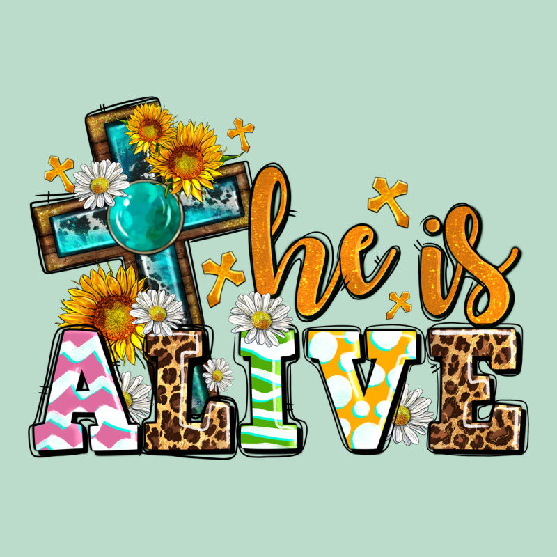 Easter Day He Is Alive With Cross Premium Hoodie by OliviaCreatesArt | Teevron