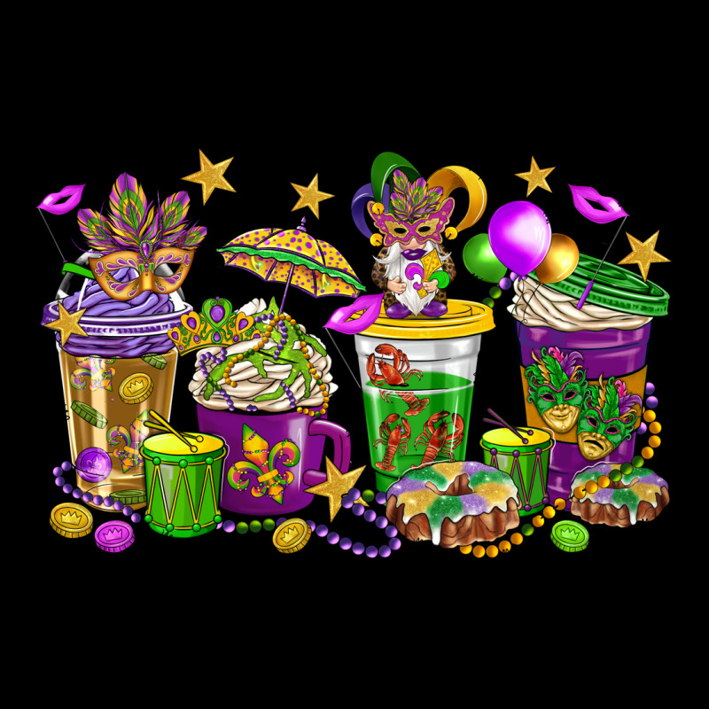 Mardi Gras Coffee Cups Heavyweight Sweatshirt by HowdyJamesFarm | Teevron