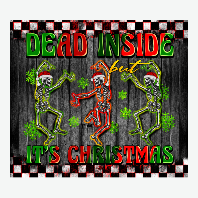 Dead Inside But It's Christmas Dancing Skeletons Urban Heavy Tee by BarkalooDesign | Teevron