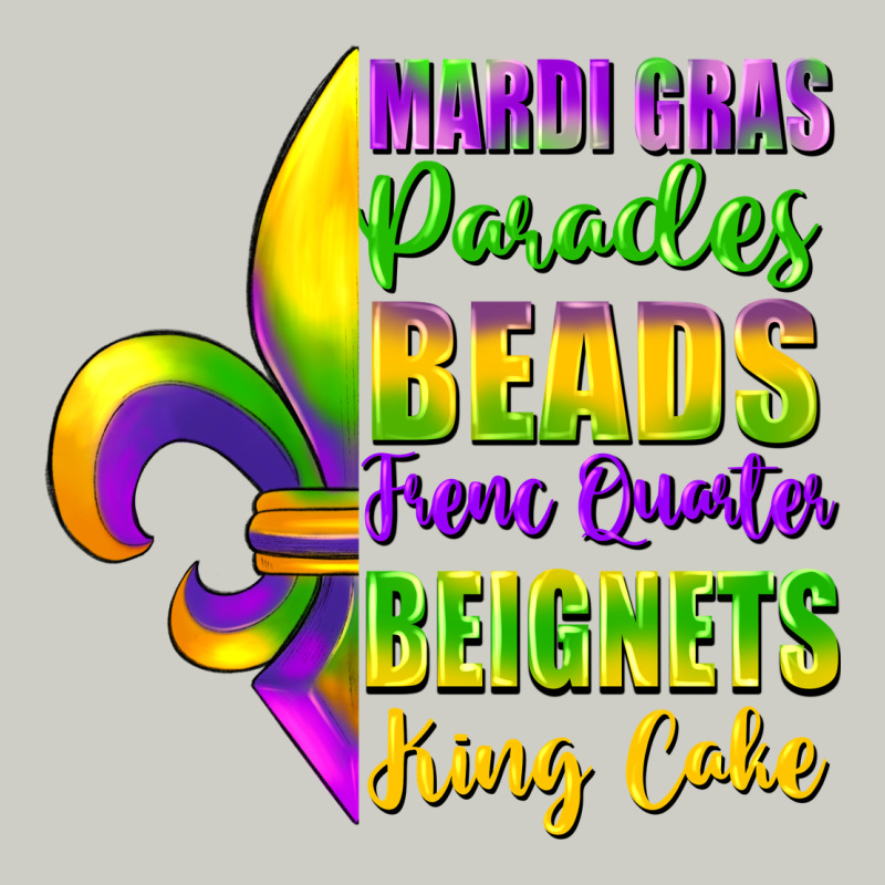 Mardi Gras Parades Beads French Quarter Beignets Heavyweight Hoodie by FaDigitalArtStudio | Teevron