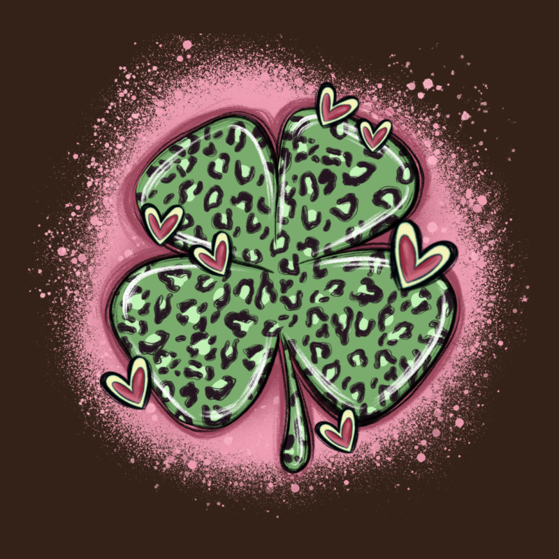 Leopard Shamrocks With Hearts Heavy Core Tee by MaliasSmallBusiness | Teevron