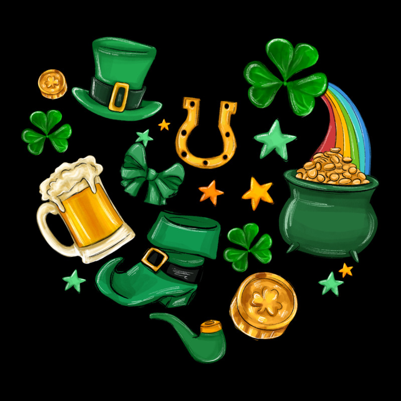 St. Patrick Heart Doodle Premium Tee by MaliasSmallBusiness | Teevron
