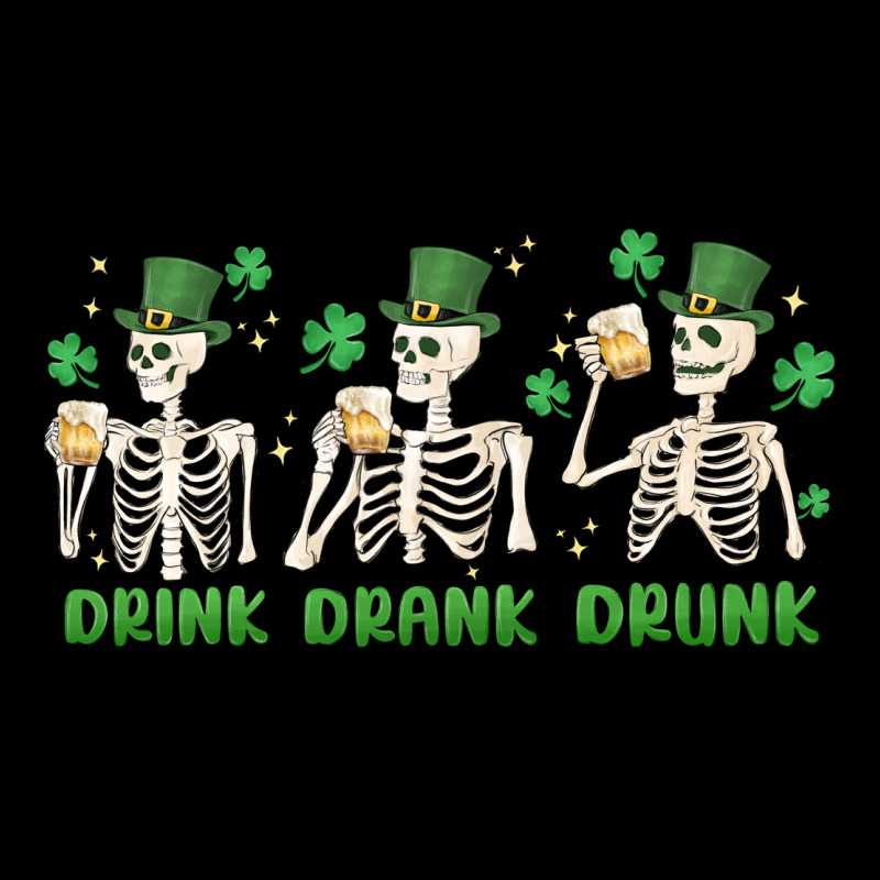 Drink Drank Drunk St. Patricks Day Skeletons Ladies Tee by MaliasSmallBusiness | Teevron