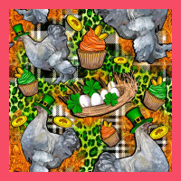 St. Patricks Chicken With Cupcake Leopard Premium Sweatshirt | Teevron