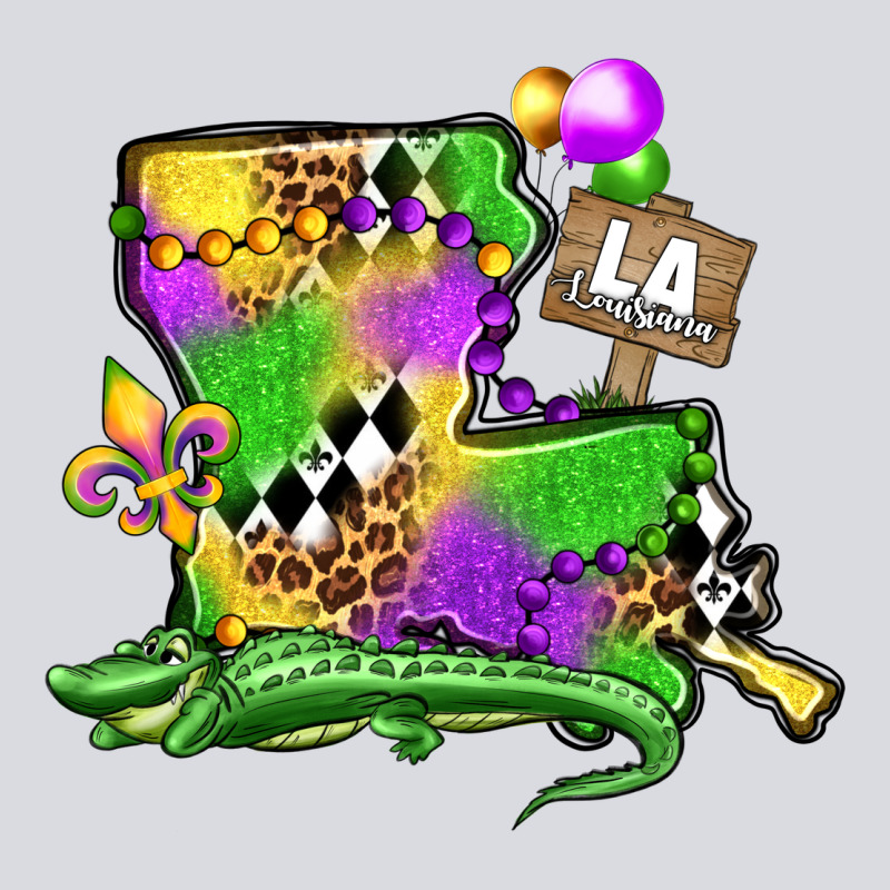 Louisiana Map Alligator Mardi Gras Olivia Zipper Hoodie by OliviaCreatesArt | Teevron