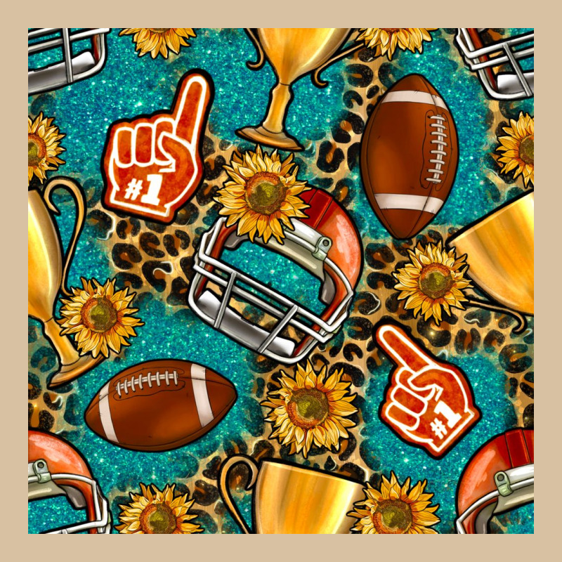 American Football Winner Cup And Helmet Seamless Pattern Heavyweight Hoodie by BundleAndBundleShop | Teevron