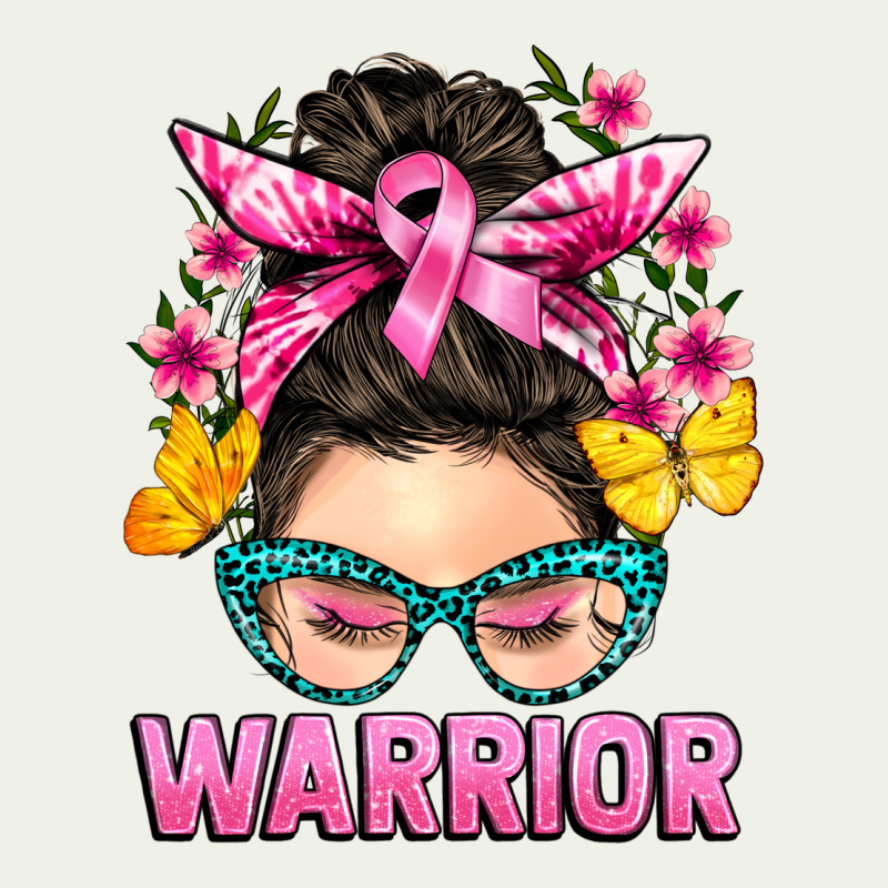 Cancer Warrior Messy Bun Urban Heavy Tee by BarkalooDesign | Teevron