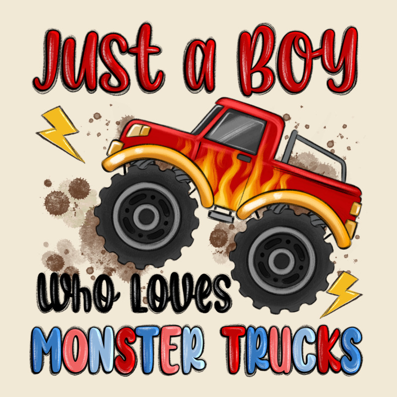 Just A Boy Who Loves Monster Trucks Premium Tee by MaliasSmallBusiness | Teevron