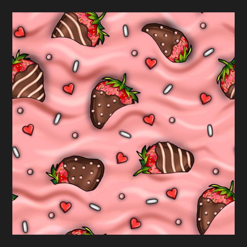 Valentines Day Strawberries In Cream Seamless Pattern Heavyweight Hoodie by BundleAndBundleShop | Teevron