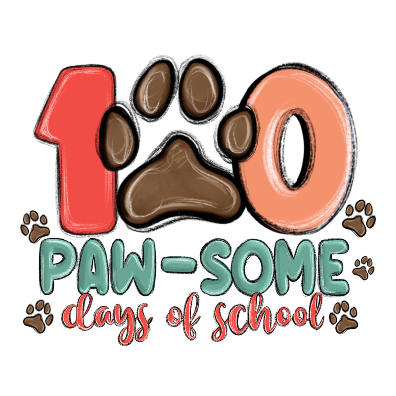 100 Pawsome Days Of School Ladies Tee by MaliasSmallBusiness | Teevron