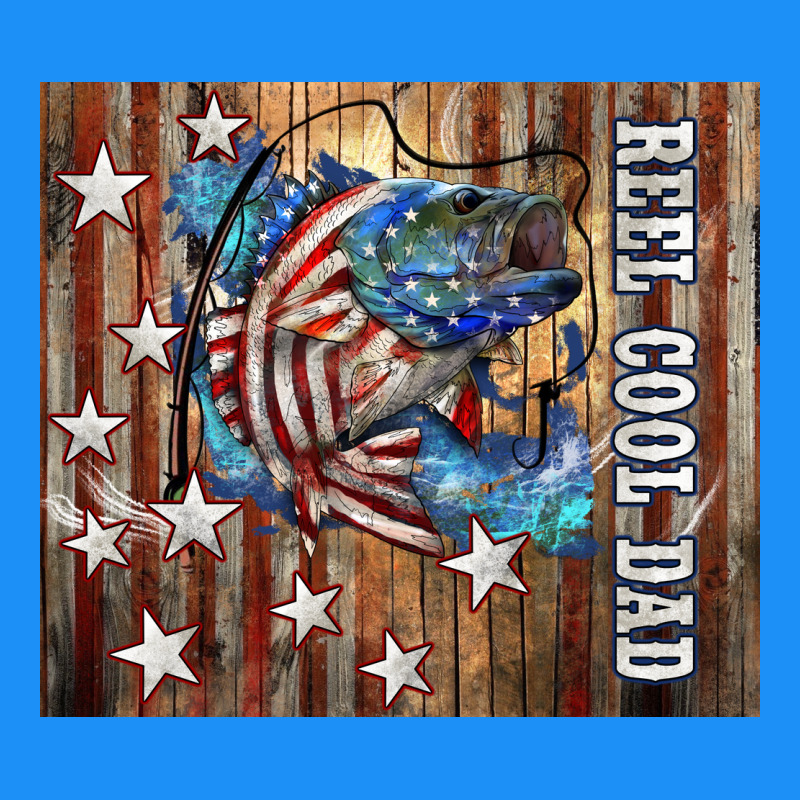 Western Reel Cool Dad American Flag Bass Classic Tee by LillyAllenDesigns | Teevron
