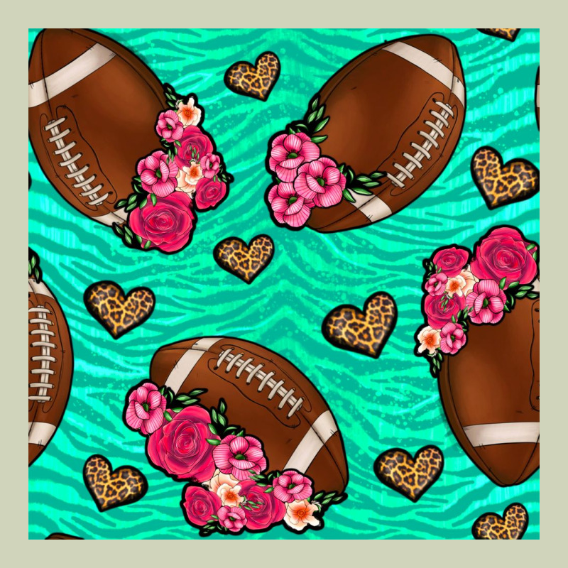 American Football Roses And Hearts Seamless Pattern Heavyweight Hoodie by BundleAndBundleShop | Teevron