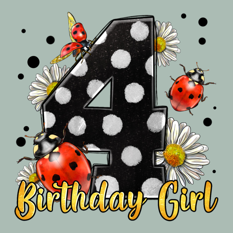 Ladybug Birthday Girl Age 4 Classic Tee by LillyAllenDesigns | Teevron