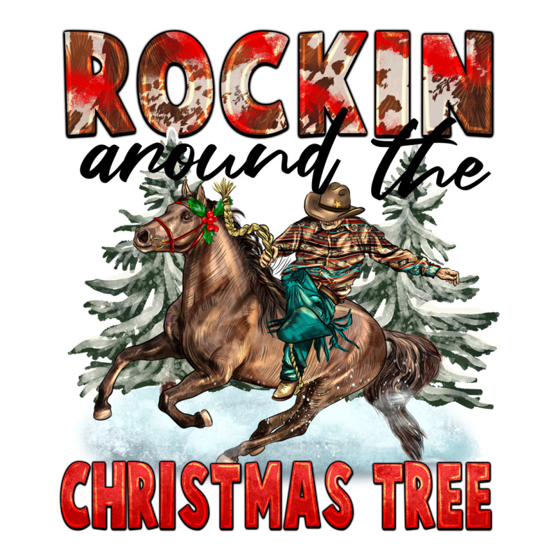 Rockin Around The Christmas Tree Rodeo Premium Sweatshirt by FaDigitalArtStudio | Teevron