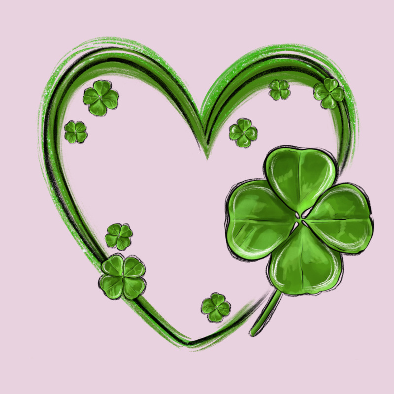 St Patricks Day Shamrock Heart Ladies Tee by MaliasSmallBusiness | Teevron