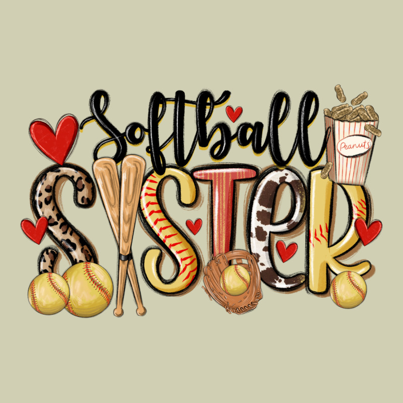 Softball Sister Heavy Core Tee by MaliasSmallBusiness | Teevron