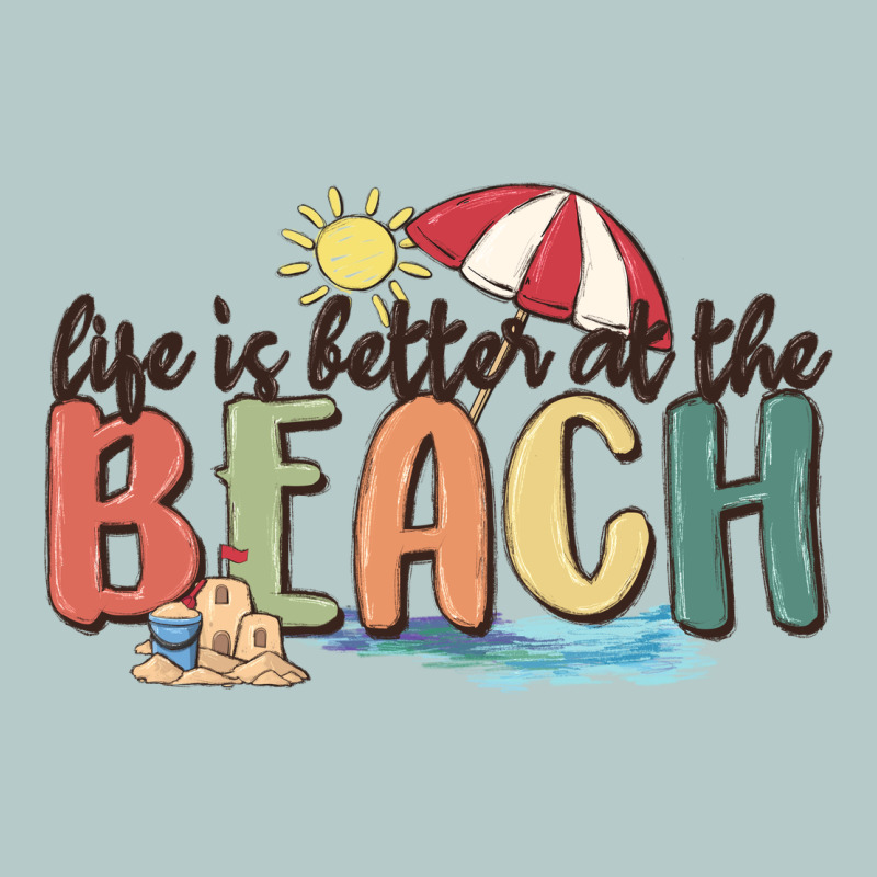 Life Is Better At The Beach Heavy Core Tee by MaliasSmallBusiness | Teevron