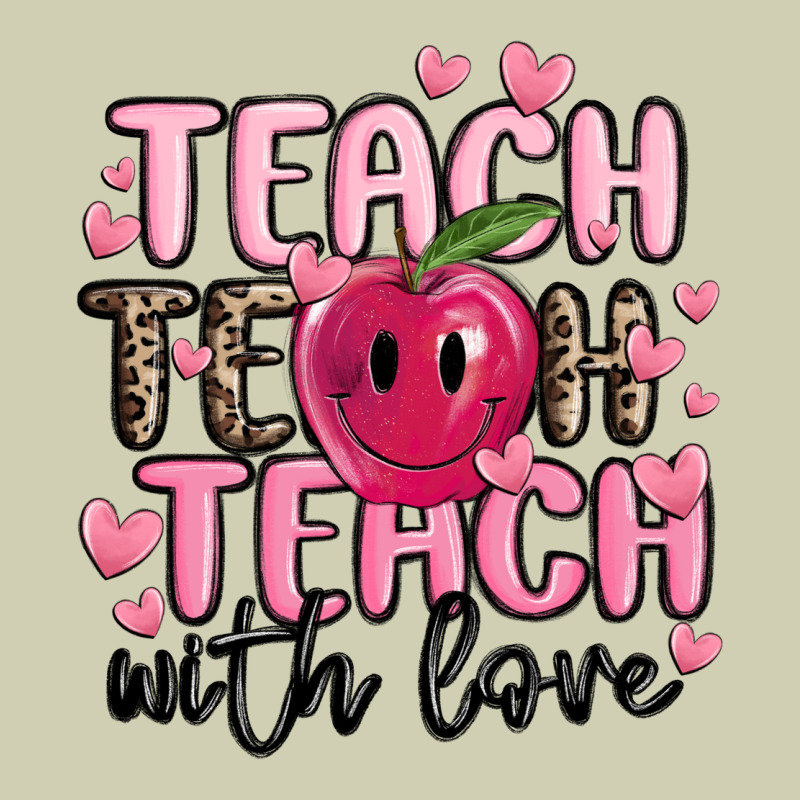 Teach Teach Teach With Love Heavy Core Tee by MaliasSmallBusiness | Teevron
