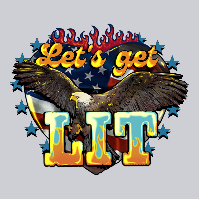 Let's Get Lit America Eagle 4th Of July Heavyweight Sweatshirt by HowdyJamesFarm | Teevron