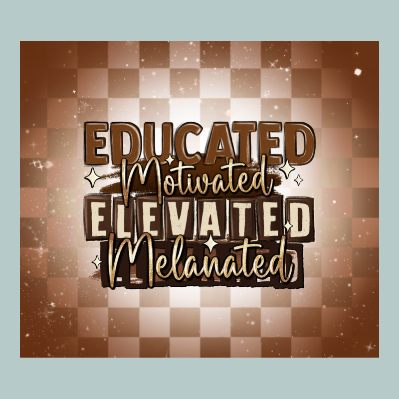 Educated Motivated Elevated Melanated Heavy Core Tee by MaliasSmallBusiness | Teevron