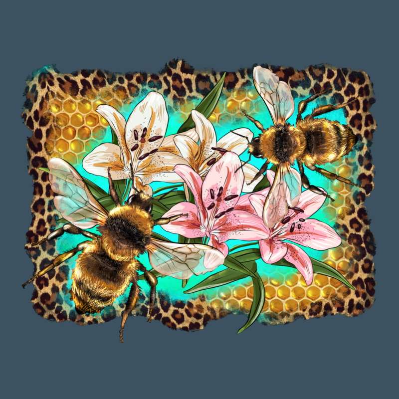 Bees And Lilies With Leopard Urban Heavy Tee by Artiststas | Teevron