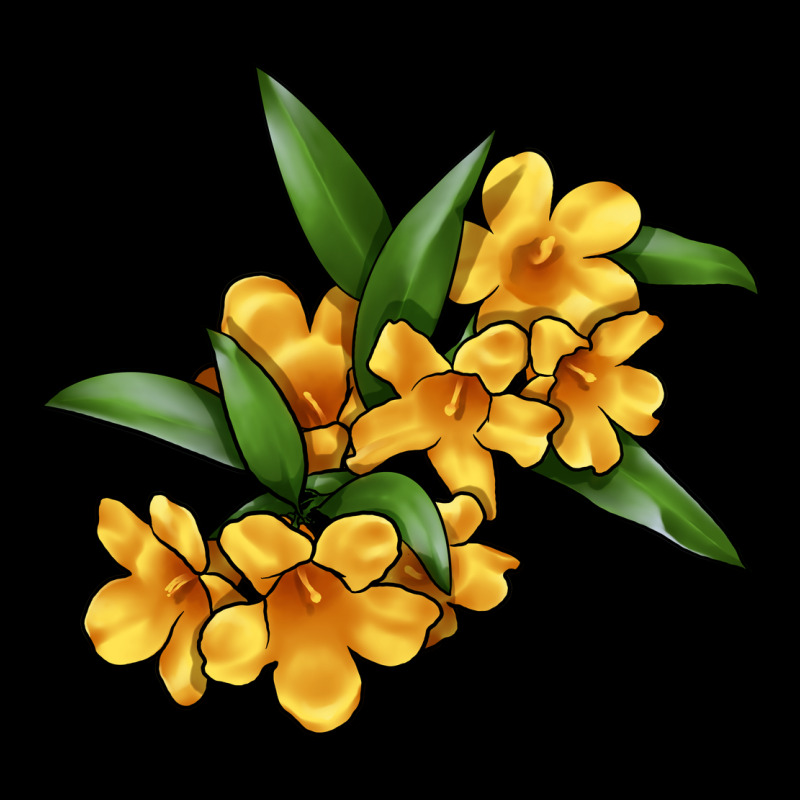 Yellow Jessamine Flower Illustrations Urban Hoodie by LillyAllenDesigns | Teevron