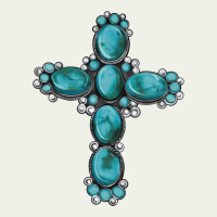 Western Gemstone Cross Urban Heavy Tee | Teevron