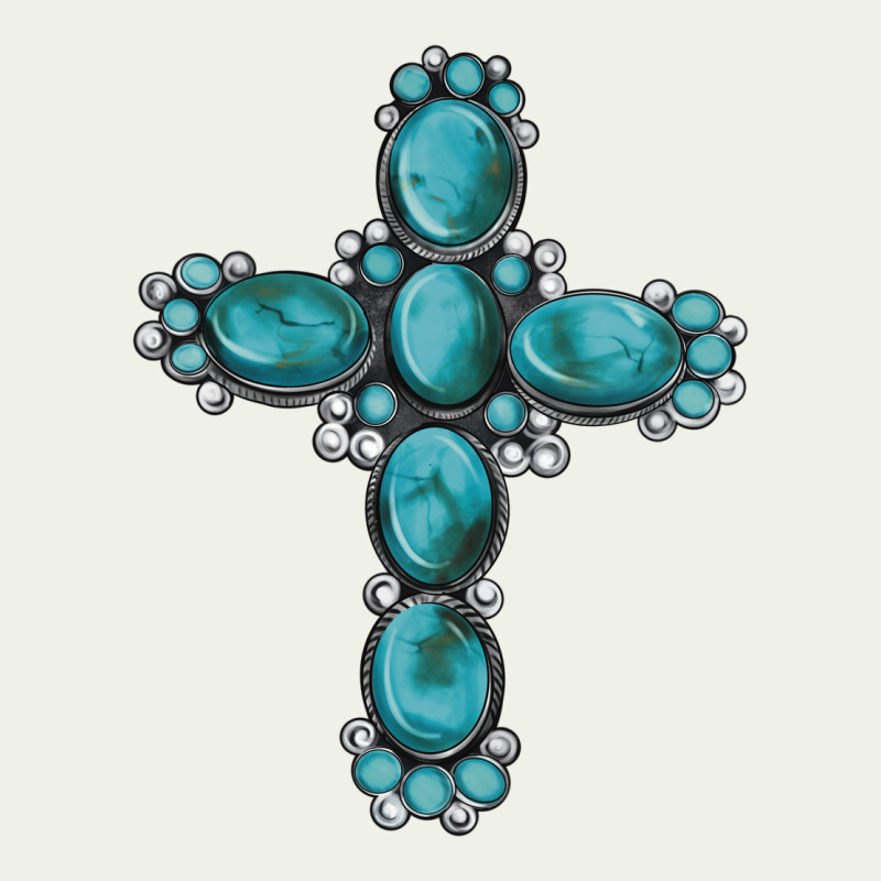 Western Gemstone Cross Urban Heavy Tee by Artiststas | Teevron