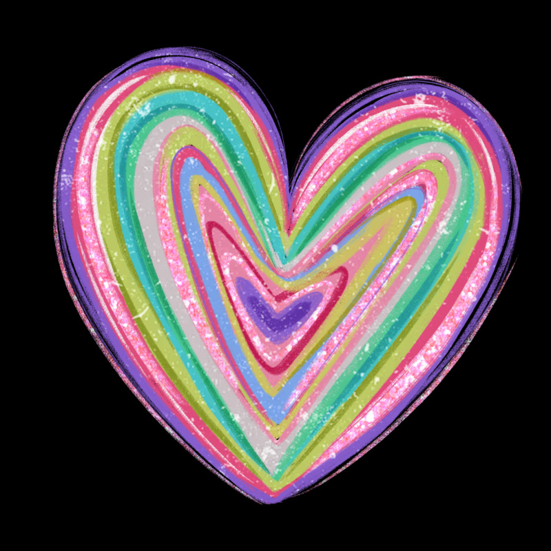Valentine's Day Colorful Heart Premium Tee by MaliasSmallBusiness | Teevron