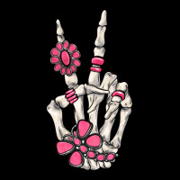 Pink Gemstone Peace Skeleton Hand Premium Tee | Teevron
