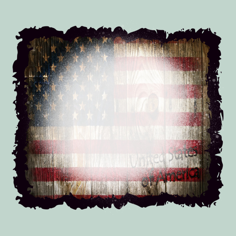 America Wood Flag With Bbeach Effect Zipper Hoodie by CowCowDesign | Teevron